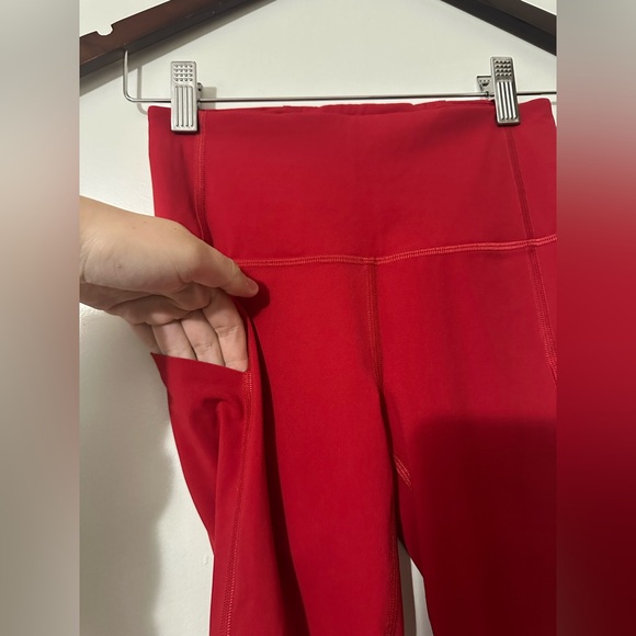 Lululemon All The Right Places Crop ll Dark Red Size 2 - Picture 4 of 7